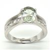 Image 1 : Silver Green Amethyst(2.7ct) Rhodium Plated Ring (~weight 5.05g) (Estimated Selling Price from $36 t