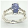 Image 1 : Silver Tanzanite(1.55ct) Rhodium Plated Ring (~weight 2.5g)