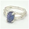 Image 5 : Silver Tanzanite(1.55ct) Rhodium Plated Ring (~weight 2.5g)