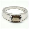 Image 3 : Silver Smokey Quartz(1.8ct) Rhodium Plated Ring (~weight 3.35g)