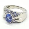 Image 5 : Silver Tanzanite(1.85ct) Rhodium Plated Ring (~weight 6.11g) (Estimated Selling Price from $45 to $9