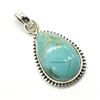 Image 2 : Silver Muhave Turquoise(8.1ct) Rhodium Plated Pendant (~weight 3.2g)