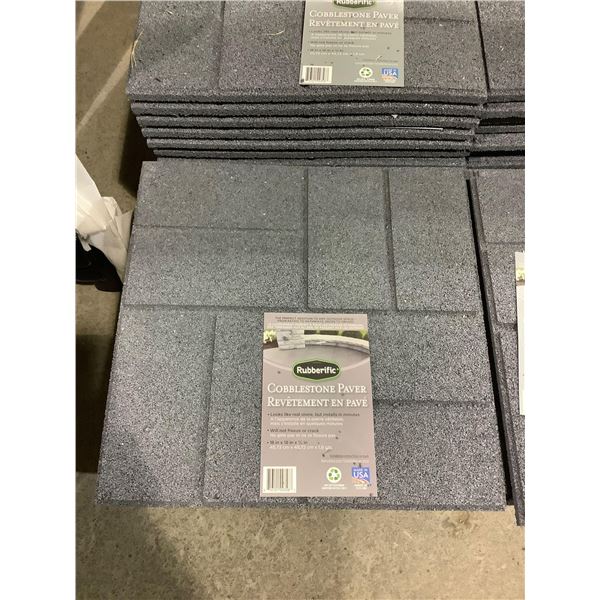 Rubberific Reversible Cobblestone Style Paver Lot of 4 (18in x 18n x 3/4in)