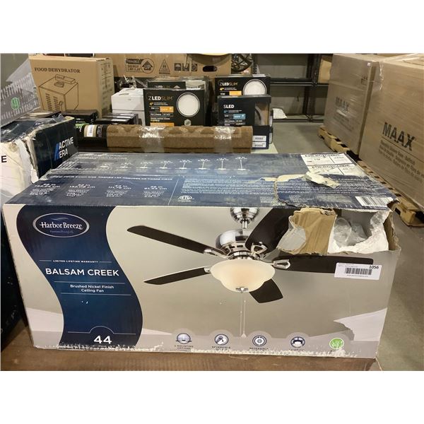 Harbor Breeze 44in Brushed Nickel Finish Ceiling Fan