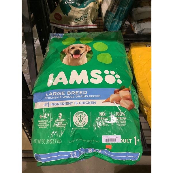 Iams Large Breed Adult Dog Food Chicken & Whole Grains Recipe (22.7kg)