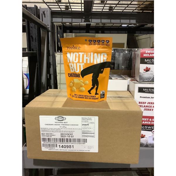 Case of Ivanhoe Nothing But Cheddar Cheese Puffed Cheese Snacks (12 x 60g)