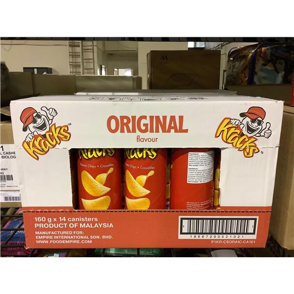 Case of Kracks Original Potato Chips (14 x 160g)