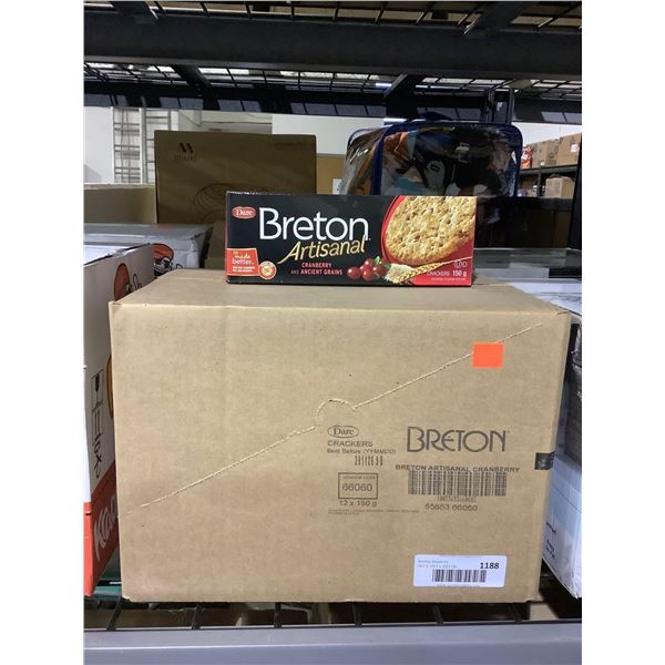 Case of Breton Artisanal Cranberry Crackers (12 x 150g)
