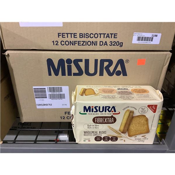 Case of Misura Whole Wheat Toast Rusks (12 x 320g)