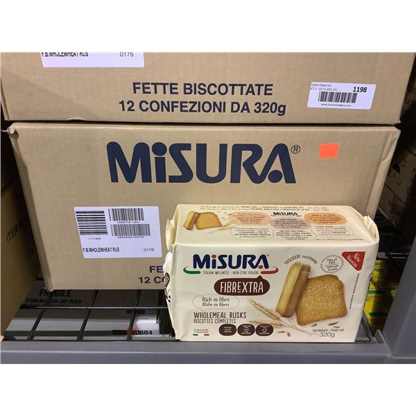 Case of Misura Whole Wheat Toast Rusks (12 x 320g)