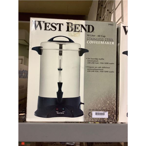 West Bend 10L Stainless Steel Coffeemaker (220-240Volts)