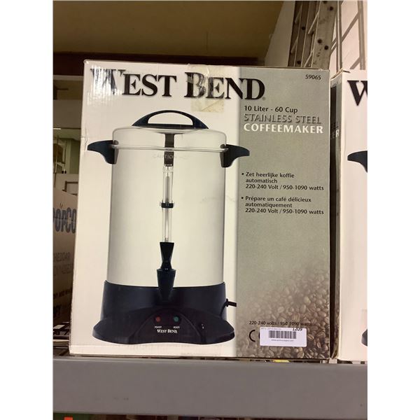 West Bend 10L Stainless Steel Coffeemaker (220-240Volts)