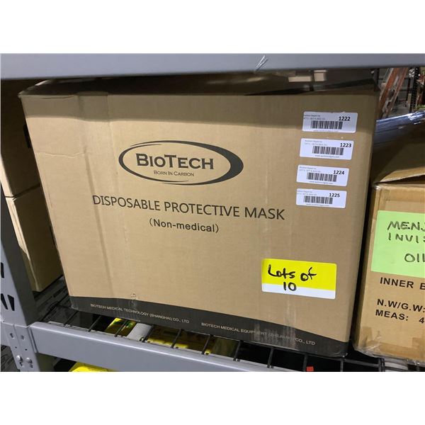 Biotech 50ct Disposable Non-Medical Protective Masks Lot of 10