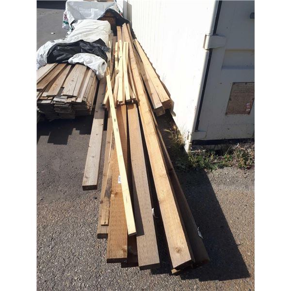 Lot of Cedar Lumber 2 x 4 x 12-16 lengths approx 14 pcs Assorted Sizes