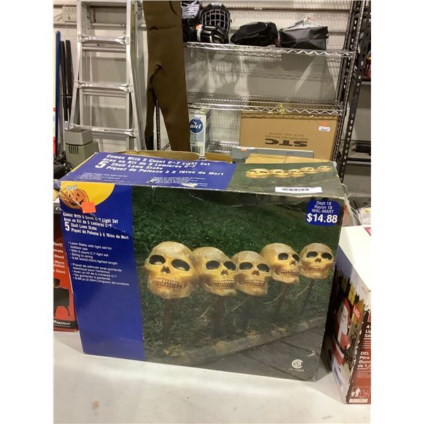 Halloween Skull Lawn Stake Set