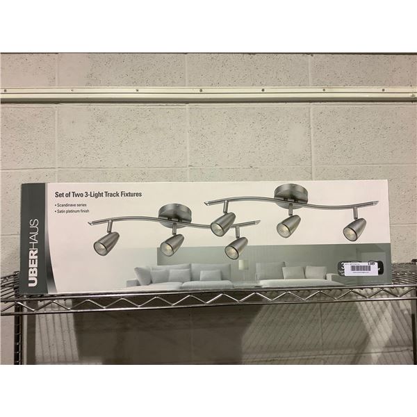 UberHaus Set of Two 3-Light Track Fixtures (21.85in x 6.69in)