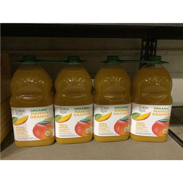 Grown Right Organic Mango Orange Juice (4 x 1.89L)
