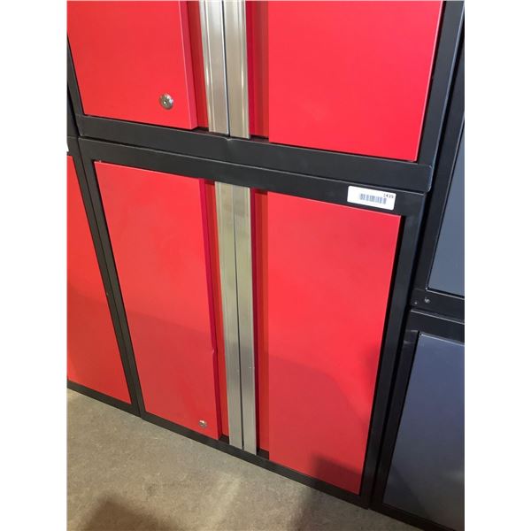 Metal Garage Storage Cabinet in Red (16in L x 24in W x 30in H) with key