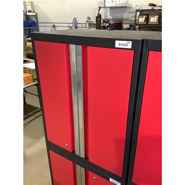 Metal Garage Storage Cabinet in Red (16in L x 24in W x 30in H) with key