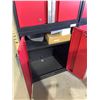 Image 2 : Metal Garage Storage Cabinet in Red (16in L x 24in W x 30in H) with key