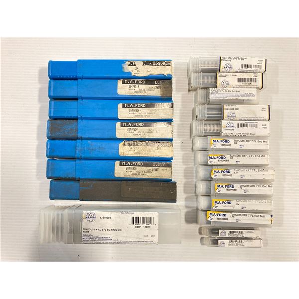 Lot of New M.A. Ford Carbide End Mills/Drills