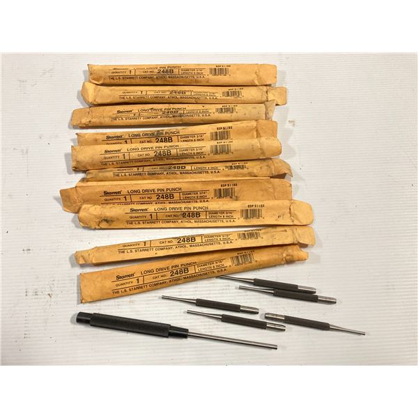 Lot of Starrett Long Drive Pin Punches