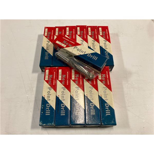Lot of (12) New Mitsubishi 53/64" Carbide Tipped Coolant Thru Drills