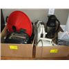 Image 1 : 2 BOXES OF MISC. TOASTER, KETTLE, ELECTRIC WOK, ETC.