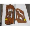 Image 1 : 2 WOLF CARVINGS