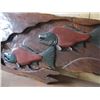 Image 2 : WOOD CARVING OF THE 2 PAINTED SALMON