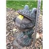 Image 1 : 2 WOOD CARVED GARDEN FROGS