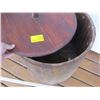 Image 2 : WOODEN KEG TYPE GARBAGE CAN LID
