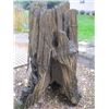 Image 2 : LG. WOODEN CARVED STUMP WITH THE ELEPHANTS