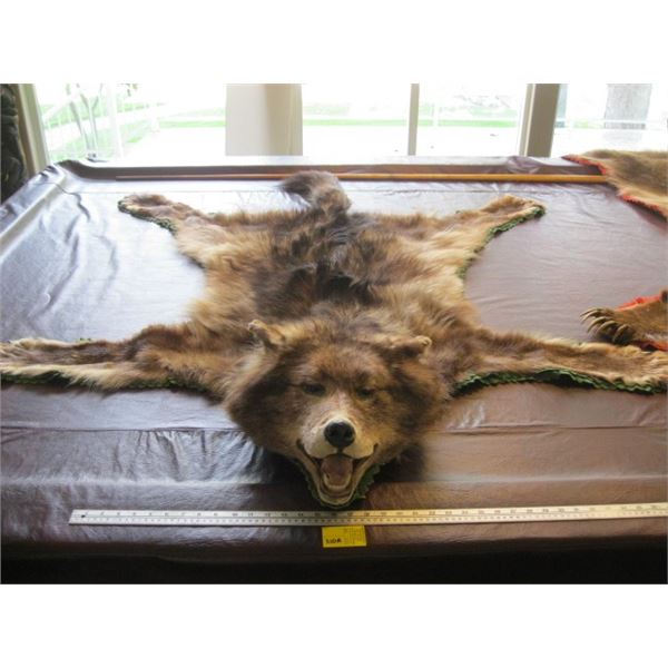 MOUNTED WOLF RUG