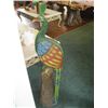 Image 2 : SOLID CARVED TEAK PAINTED PEACOCK