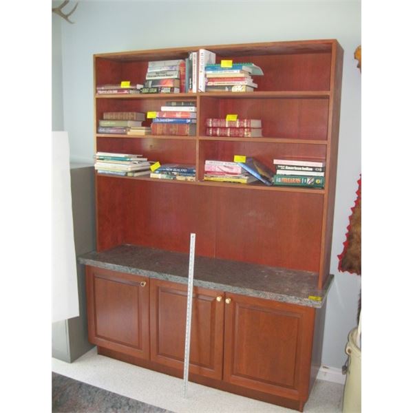 MATCHING MARBLE TOPPED CREDENZA SHELF UNIT