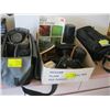 Image 1 : MINOLTA CAMERA WITH EXTRA LENSES & BAG & A BOX OF ASST. CAMERAS, BAGS, LENSES, ETC.