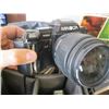 Image 2 : MINOLTA CAMERA WITH EXTRA LENSES & BAG & A BOX OF ASST. CAMERAS, BAGS, LENSES, ETC.