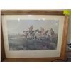 Image 1 : FRAMED PRINT THE QUEEN'S WARHOUNDS FROM THE GOVT OF AB, 1967, BY C.M. RUSSELL, 1914