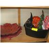 Image 1 : SHELF OF MISC. SERVING DISHES, BASKETS, VASES, ETC.