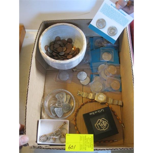 MISC. JEWELLERY, COINS, TOKENS, ETC.