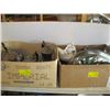 Image 1 : 2 BOXES OF MISC. SILVER PLATE TEAPOTS, ETC.