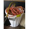 Image 1 : BUCKET OF EXTENSION CORDS