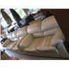 Image 1 : WHITE LEATHER COUCH & LOVE SEAT