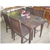 Image 1 : DARK TEAK TABLE WITH 4 CHAIRS