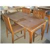 Image 1 : TEAK TABLE & 3 CHAIRS