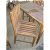 Image 2 : TEAK TABLE & 3 CHAIRS