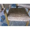 Image 2 : SET OF 4 TEAK FRAMED WICKER CHAIRS