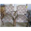 Image 1 : PAIR OF WOOD FRAMED UPHOLSTERED ARMCHAIRS