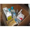 Image 2 : BOX OF MISC. LINAMENT, ANIMAL SYRINGES, ETC.